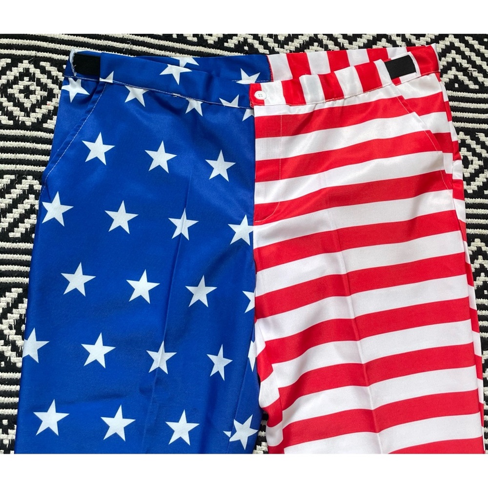 Spirit Halloween Patriotic American Flag Tie & Pant Set - Picture 3 of 13